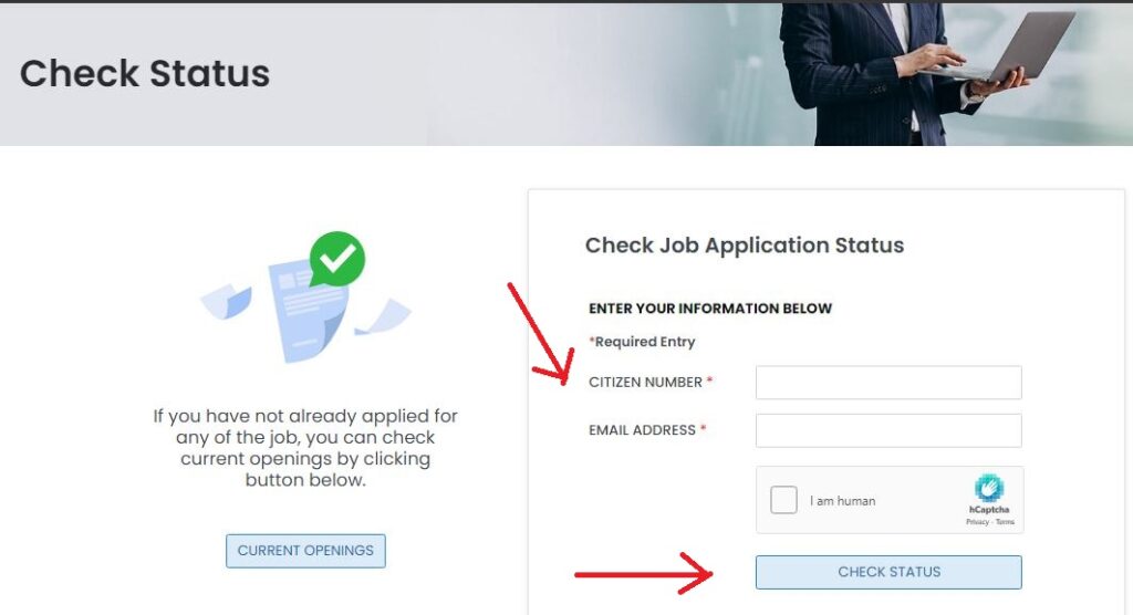 Job Application Status nadra