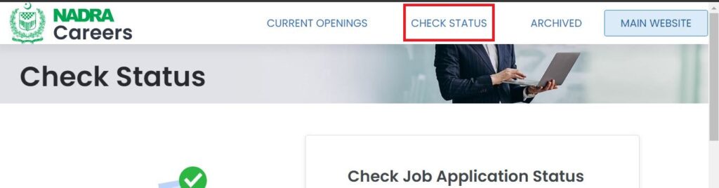 Job Application Status nadra job