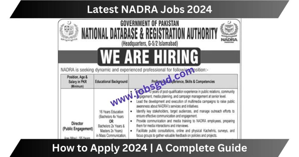 Latest NADRA Jobs 2024 How to Apply Online