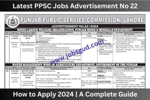 Latest PPSC Jobs Advertisement No 22 Online Apply 2024