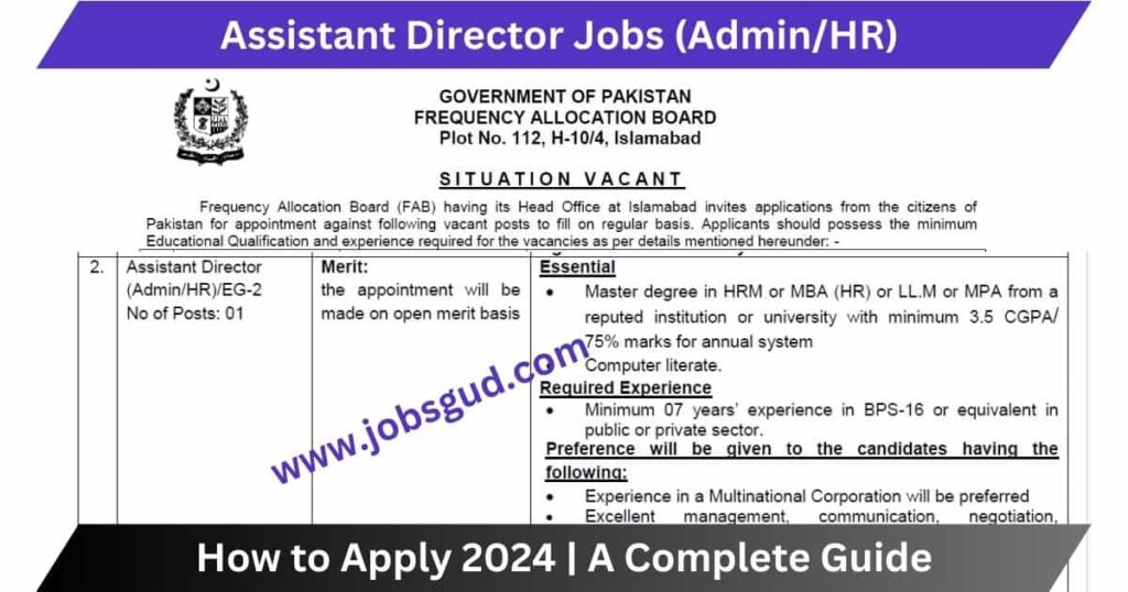 Assistant Director Jobs (AdminHR)